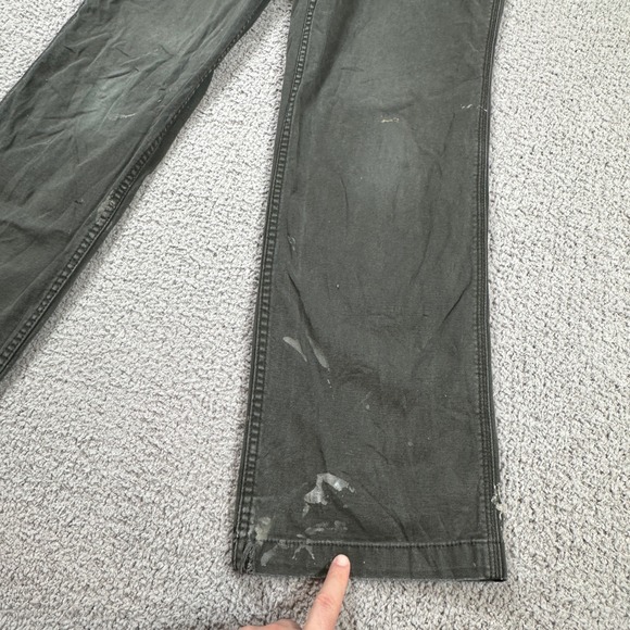 Carhartt Relaxed Fit Work Pants Men's 32x32 Gray Canvas Carpenter Cargo Utility - Picture 7 of 9